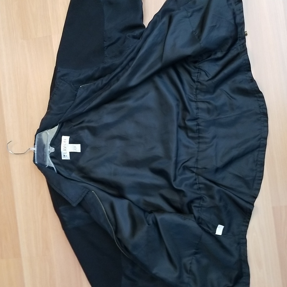 Vintage Lavon Silk Windbreaker Jacket Size M Black - Picture 12 of 12